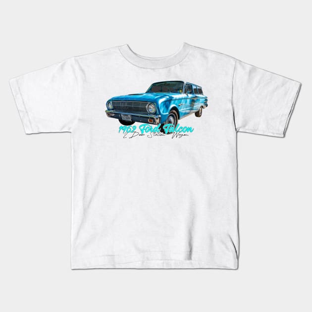 1962 Ford Falcon 2 Door Station Wagon Kids T-Shirt by Gestalt Imagery